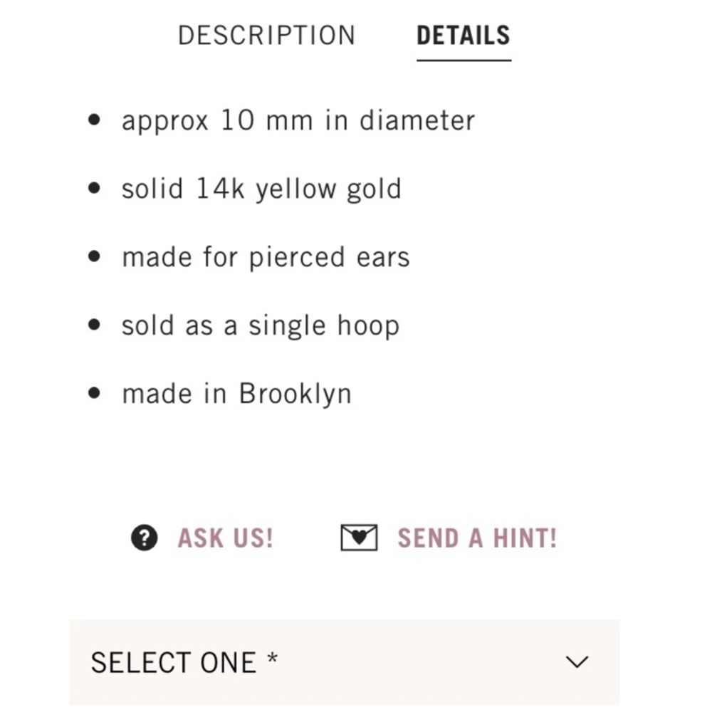 Catbird small hammered dream hoops - Picture 5 of 10